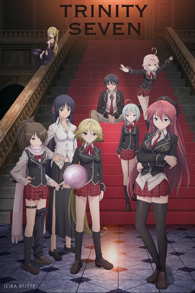 best harem anime of all time Trinity Seven