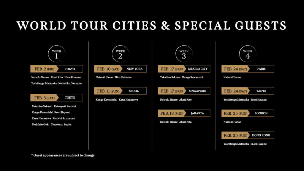 World Tour Schedule