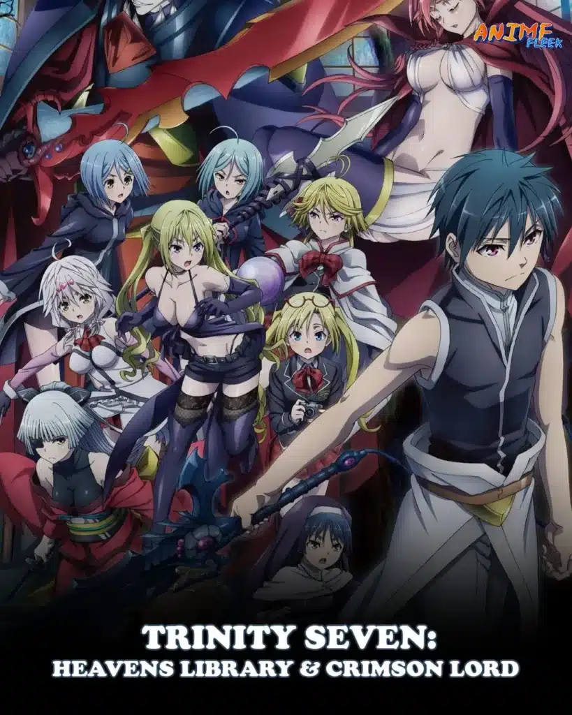 15 anime movies with demons, Trinity Seven-Heavens Library & Crimson Lord