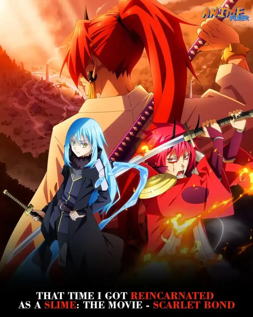 anime movies like Bleach;  That Time I Got Reincarnated as a Slime The Movie - Scarlet Bond